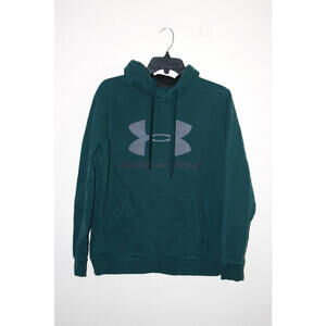 Under Armour Cold Gear Teal Green with Black Logo Hoodie Size Medium